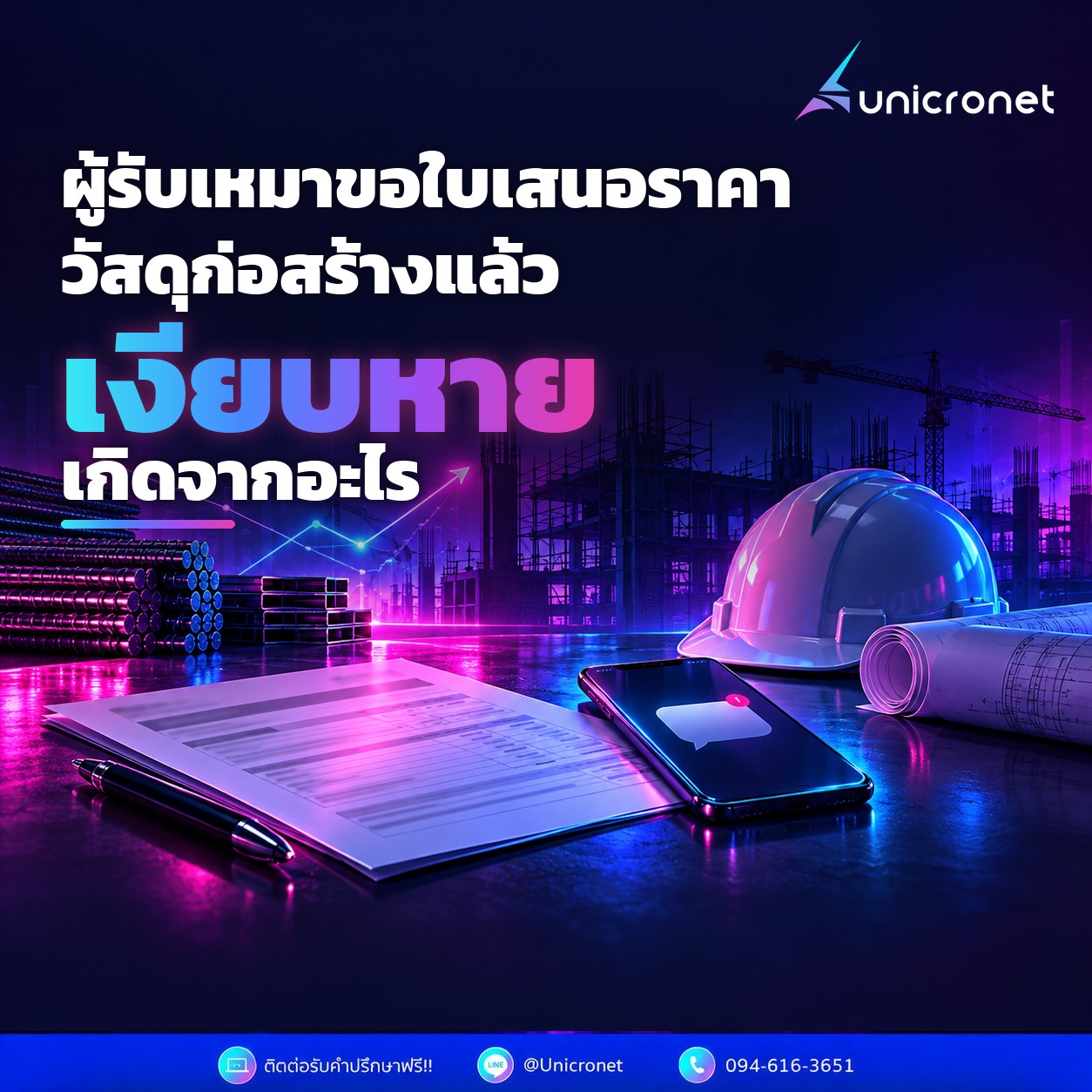 ผู้รับเหมาขอใบเสนอราคาวัสดุก่อสร้างแล้วเงียบหาย เกิดจากอะไร